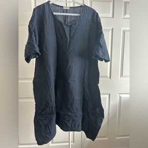 Pure Venice Linen Dress w/ Pockets